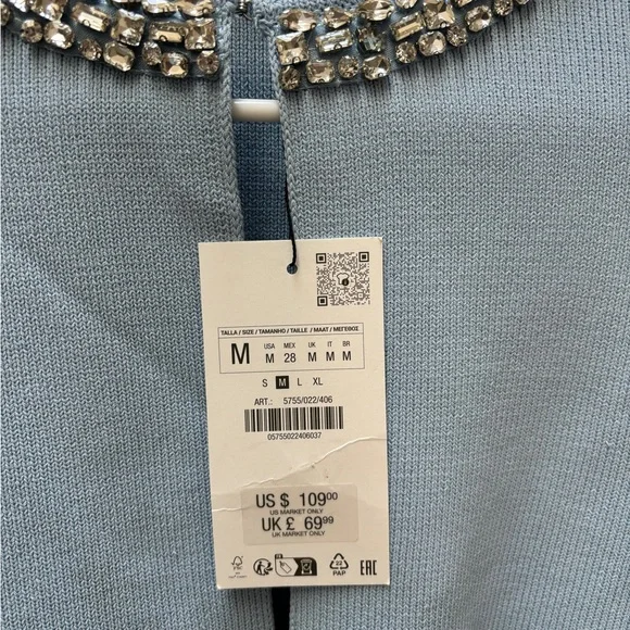 Zara Jewel plain knit cardigan - Picture 5 of 7